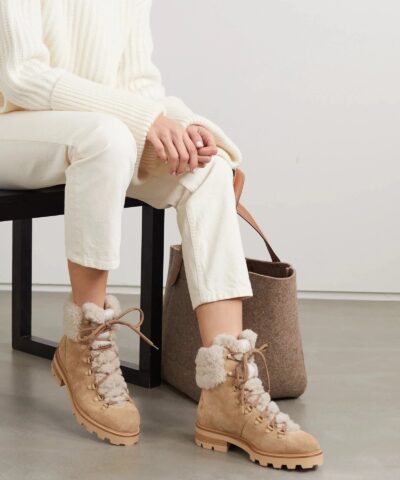 Jimmy Choo Eshe Shearling-Lined Suede Ankle Boots - Image 6