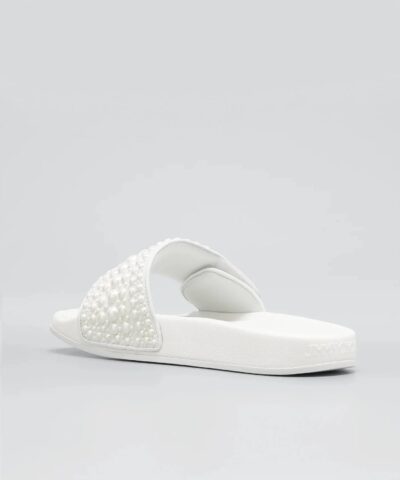 Alternative view of Jimmy Choo Fitz Pearly Stud Pool Sandals, White