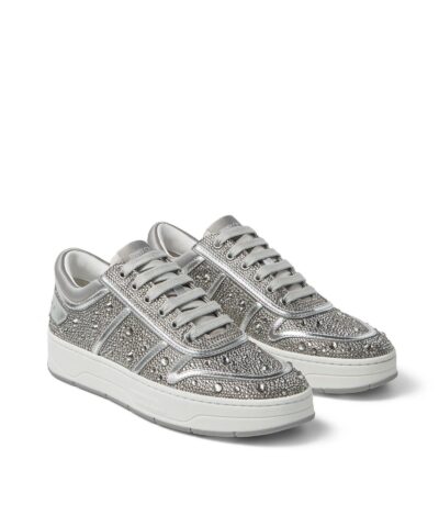 Jimmy Choo Hawaii Lace Up Trainers with Crystal Embellishment 20245070 2