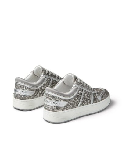 Jimmy Choo Hawaii Lace Up Trainers with Crystal Embellishment 20245070 3