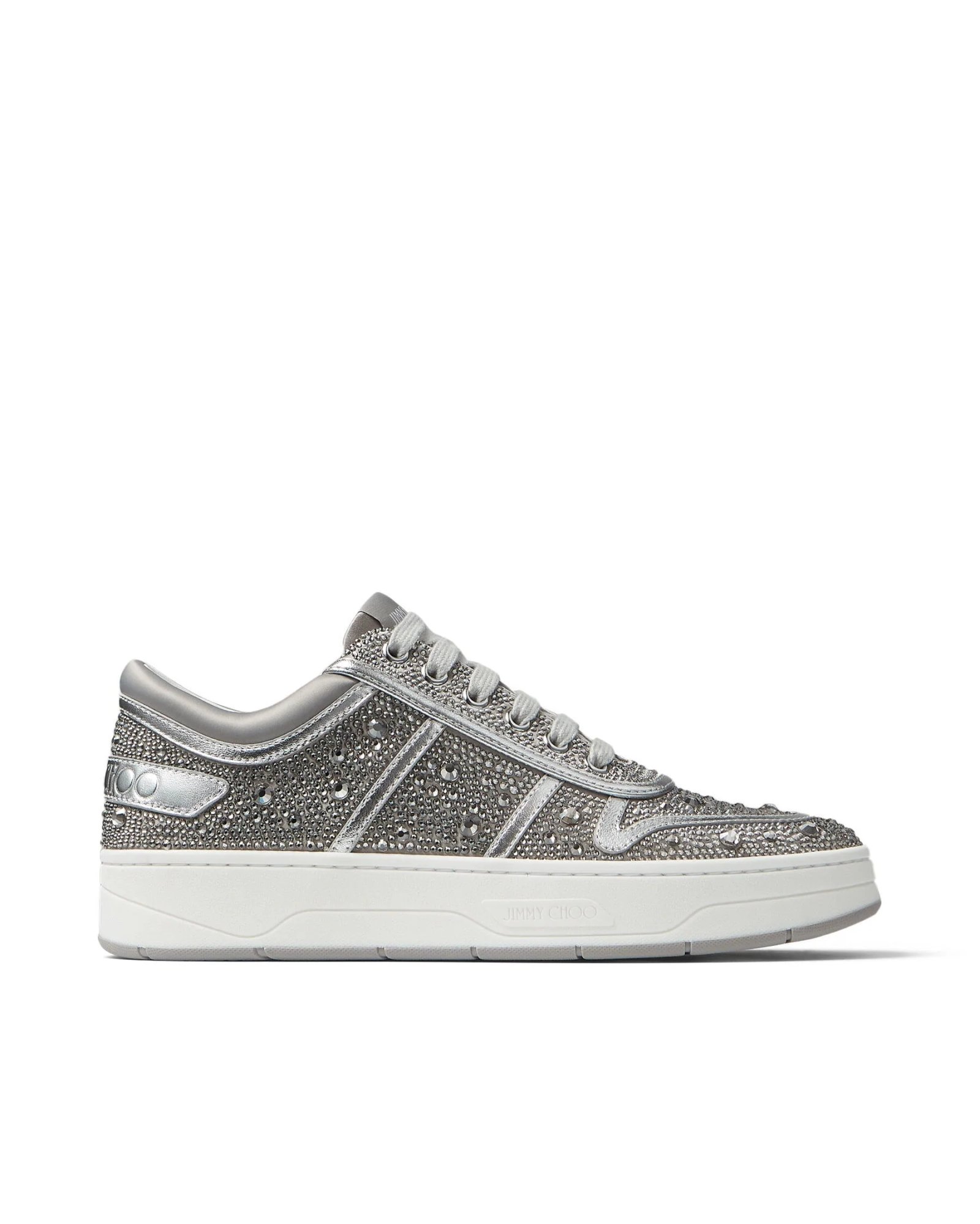 Jimmy Choo Hawaii Lace-Up Trainers with Crystal Embellishment-20245070