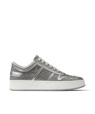 Jimmy Choo Hawaii Lace-Up Trainers with Crystal Embellishment-20245078