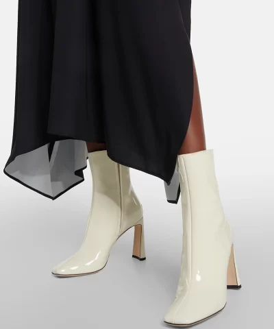 Jimmy Choo Kinsey 95 Leather Ankle Boots in Black - Image 8