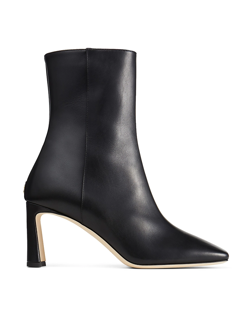 Jimmy Choo Kinsey 95 Leather Ankle Boots in Black-20319195