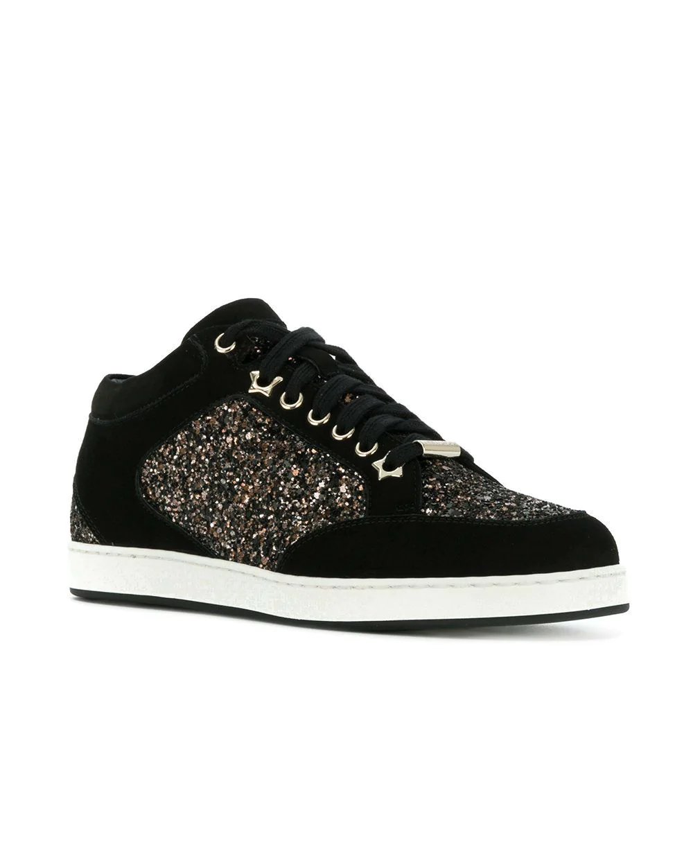 Alternative view of Jimmy Choo Miami Suede And Glitter Sneakers