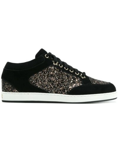 Jimmy Choo Miami Suede And Glitter Sneakers-20268831