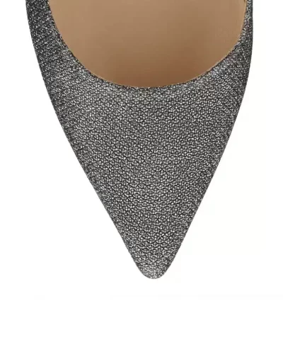 Jimmy Choo ROMY 40 Anthracite Lame Glitter Pointy Toe Pumps 20272220 3