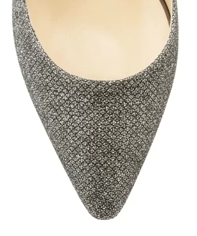Jimmy Choo ROMY 85 Anthracite Lame Glitter Pointy Toe Pumps 20272234 3