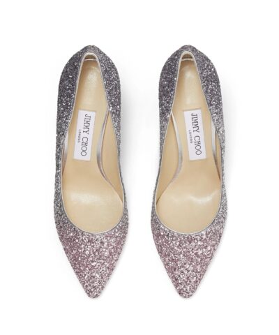 Jimmy Choo ROMY 85 Glitter Dégradé Pointed Pumps - Image 4