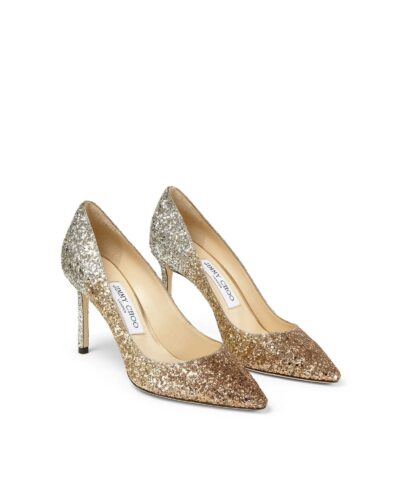 Jimmy Choo ROMY 85 Glitter Dégradé Pointed Pumps - Image 7
