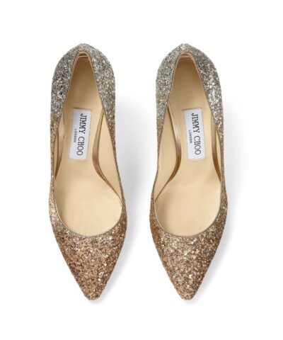 Jimmy Choo ROMY 85 Glitter Dégradé Pointed Pumps - Image 9