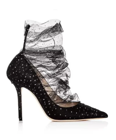Alternative view of Jimmy Choo Women's Lavish 100 Glitter Tulle Pointed-Toe Pumps