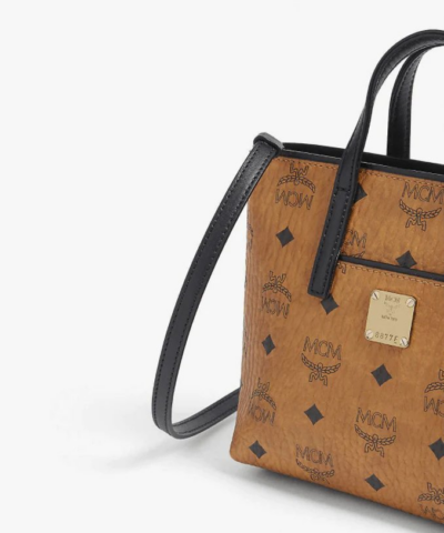 MCM Anya Mini Leather Tote Bag In Cognac 20259580 4