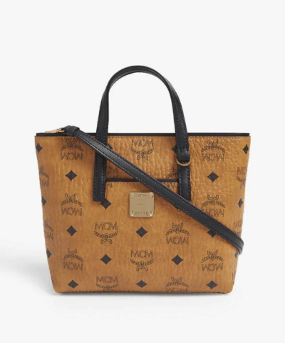 MCM Anya Mini Leather Tote Bag In Cognac-20259580