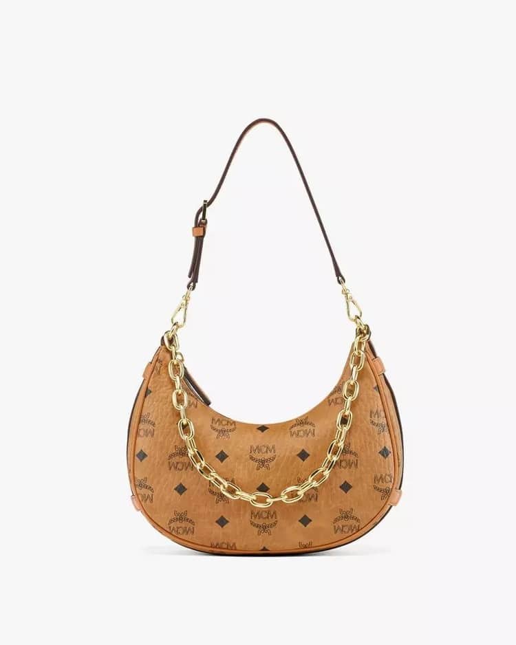 MCM Aren Crescent Hobo in Visetos-20290617
