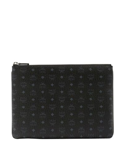 MCM Crossbody Pouch in Visetos Original, Black-20269257