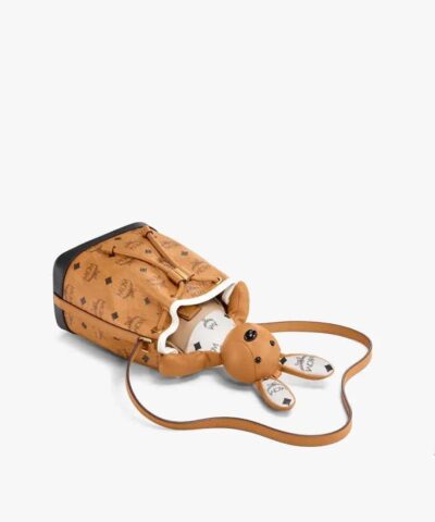 MCM Park Rabbit Drawstring Bag in Visetos Leather Mix 20290605 1
