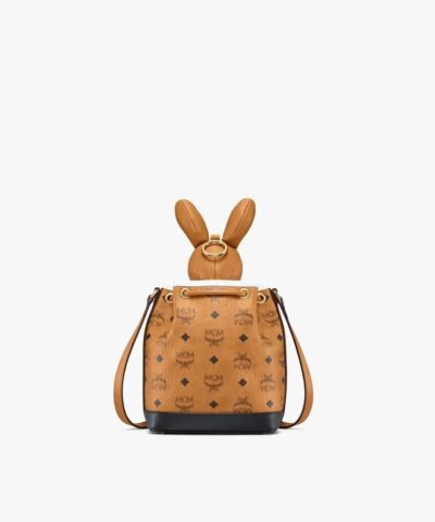 MCM Park Rabbit Drawstring Bag in Visetos Leather Mix 20290605 2