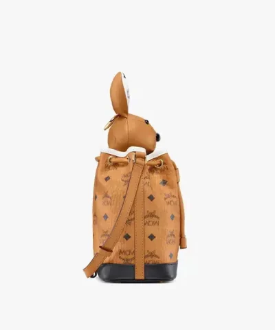MCM Park Rabbit Drawstring Bag in Visetos Leather Mix 20290605 3
