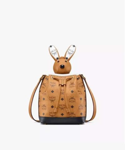 MCM Park Rabbit Drawstring Bag in Visetos Leather Mix-20290613