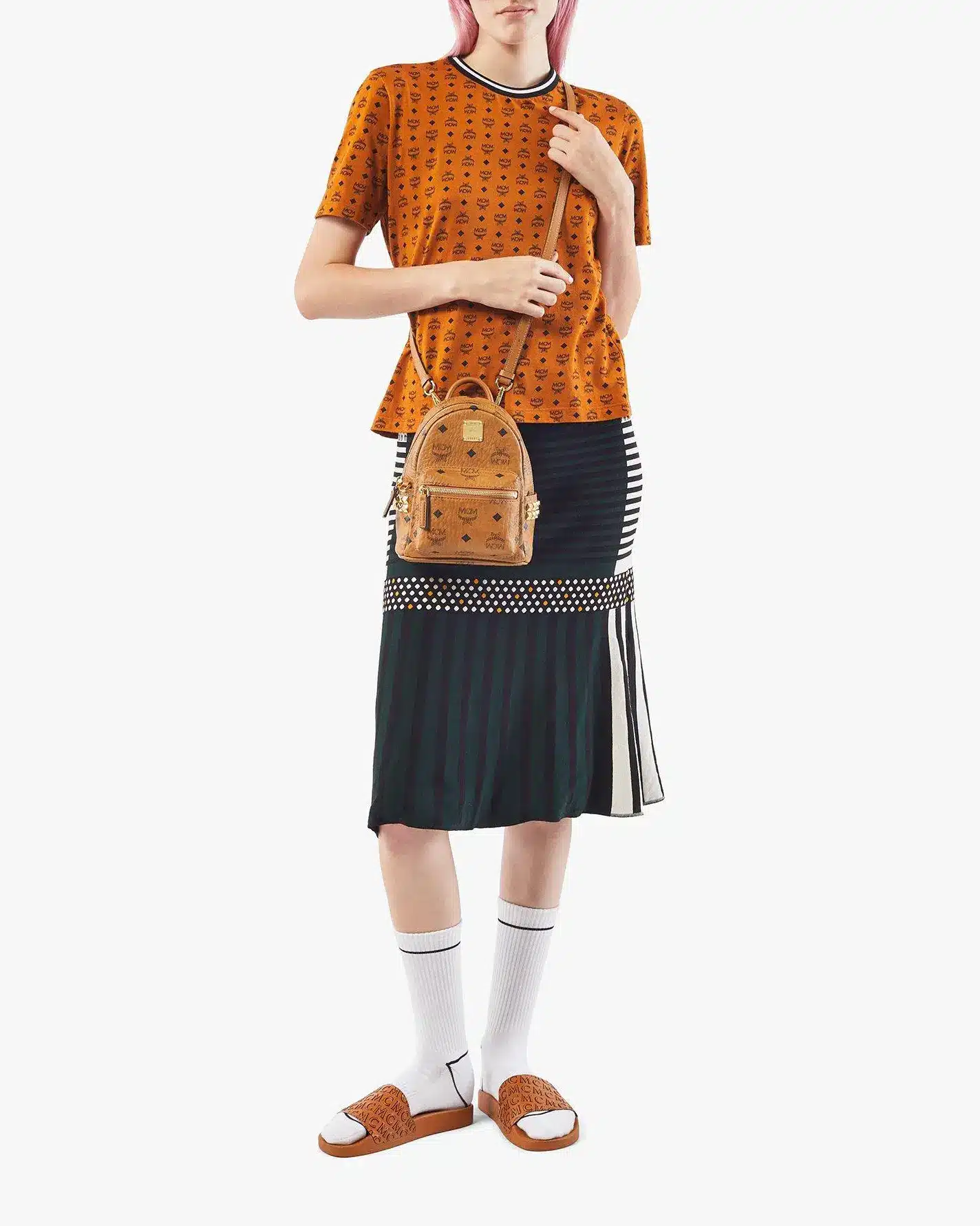 Alternative view of MCM Stark Bebe Boo Backpack in Visetos