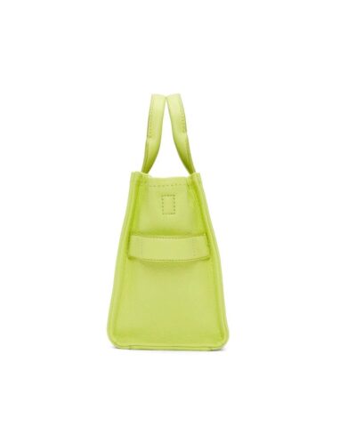 Marc Jacobs Lime Green The Leather Mini Tote Bag - Image 3