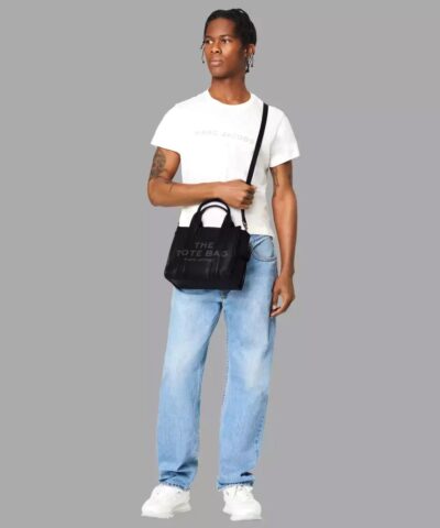 Marc Jacobs The Black Leather Mini Tote Bag - Image 6
