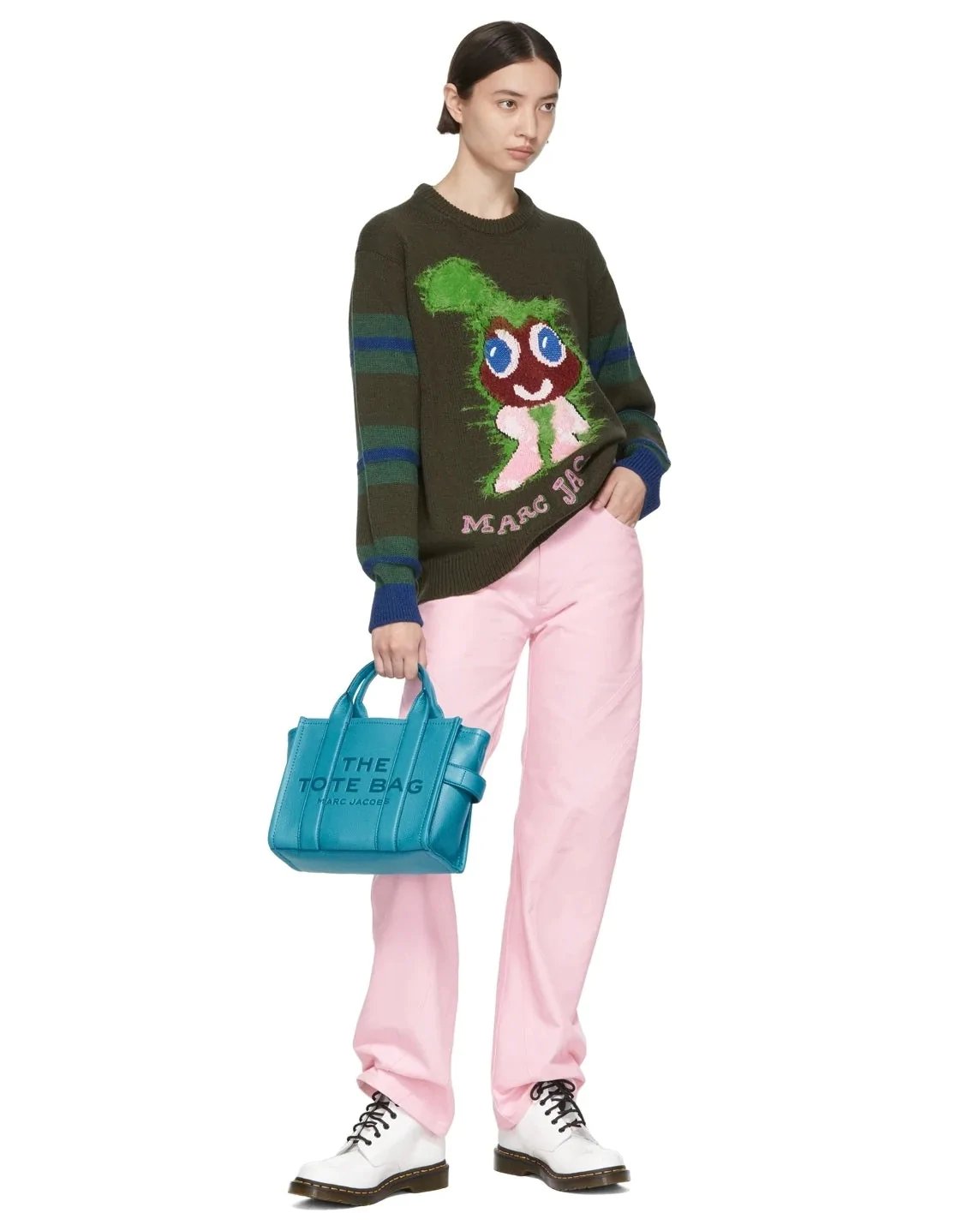 Alternative view of Marc Jacobs The Leather Mini Tote Bag In Barrier Reef