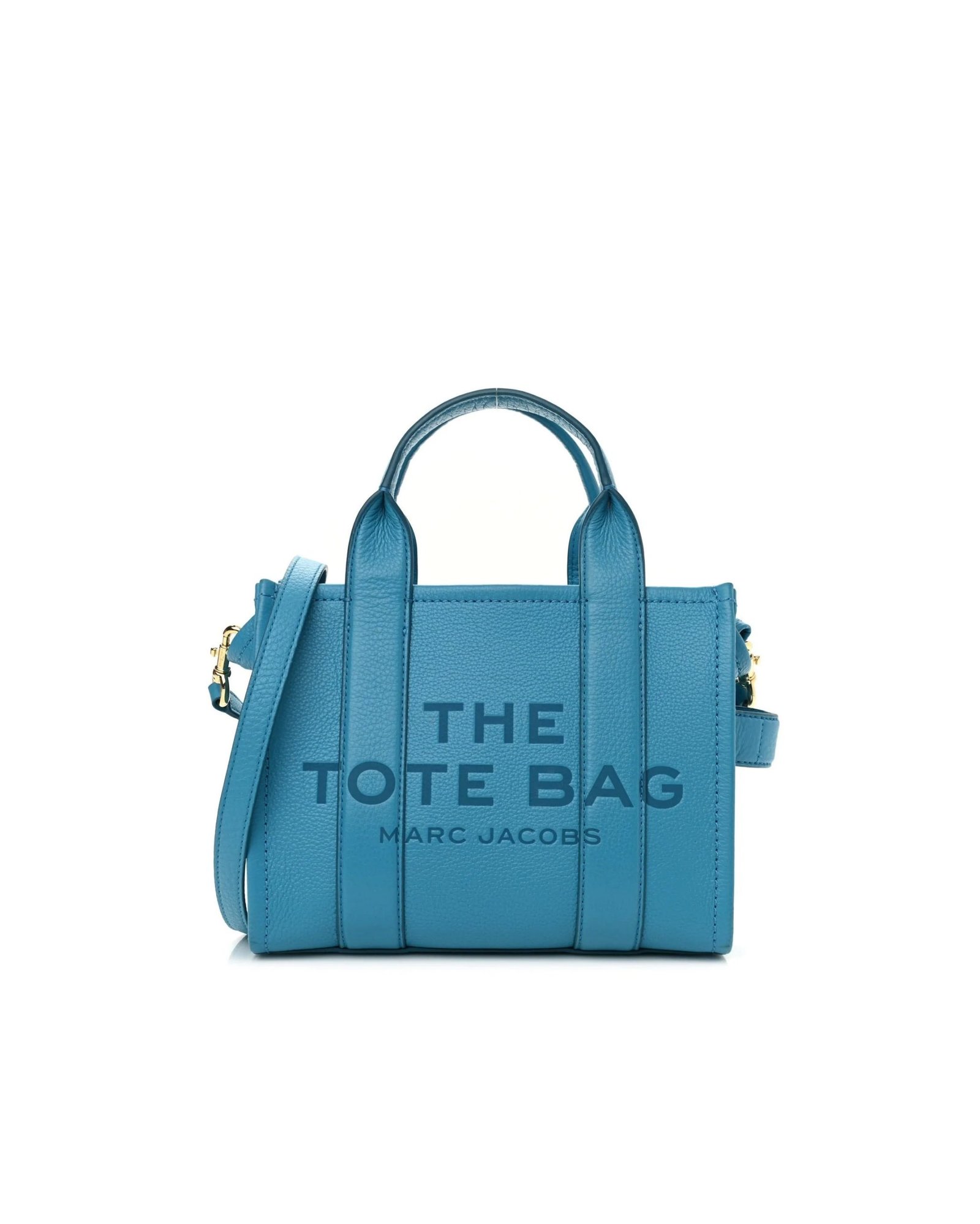 Marc Jacobs The Leather Mini Tote Bag In Barrier Reef-20238045