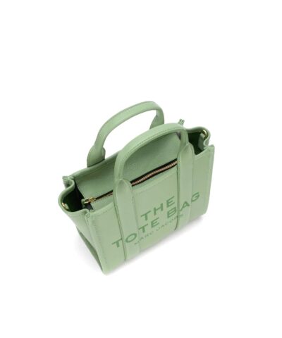 Marc Jacobs The Leather Mini Tote Bag In Traveler Green 20238038 2