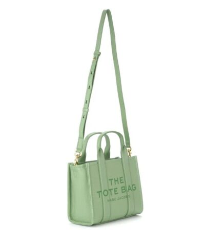 Marc Jacobs The Leather Mini Tote Bag In Traveler Green 20238038 3