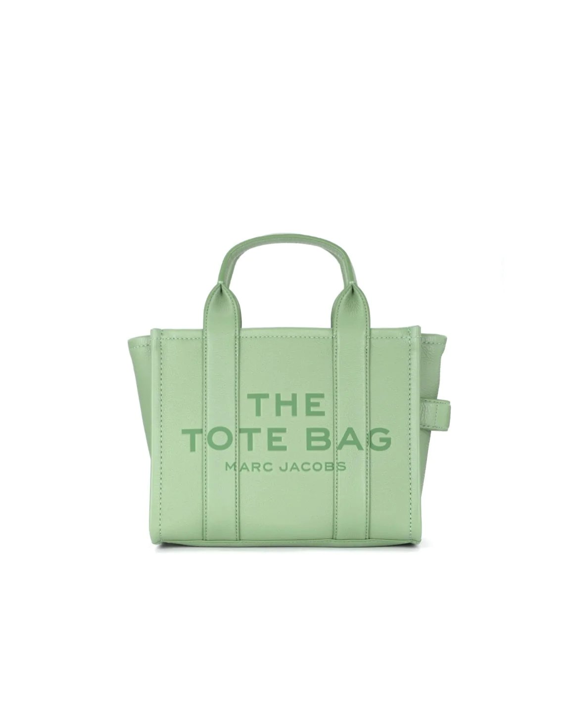 Marc Jacobs The Leather Mini Tote Bag In Traveler Green-20238038