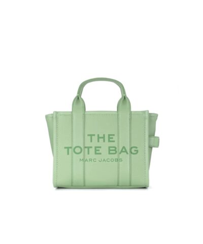 Marc Jacobs The Leather Mini Tote Bag In Traveler Green-20238039