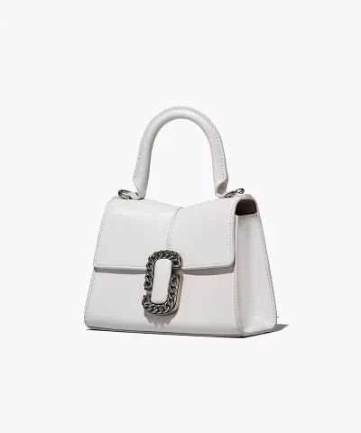 Marc Jacobs The St. Marc Mini Top Handle In White 20311405 2