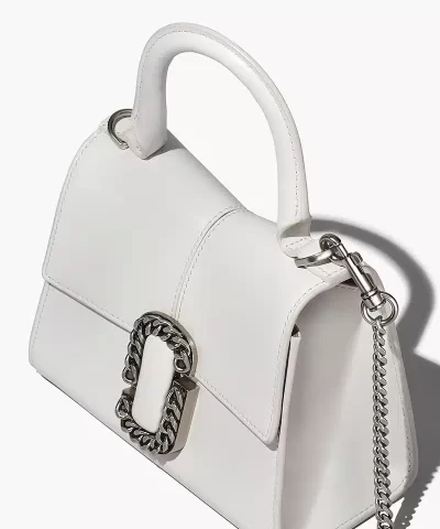 Marc Jacobs The St. Marc Mini Top Handle In White 20311405 4