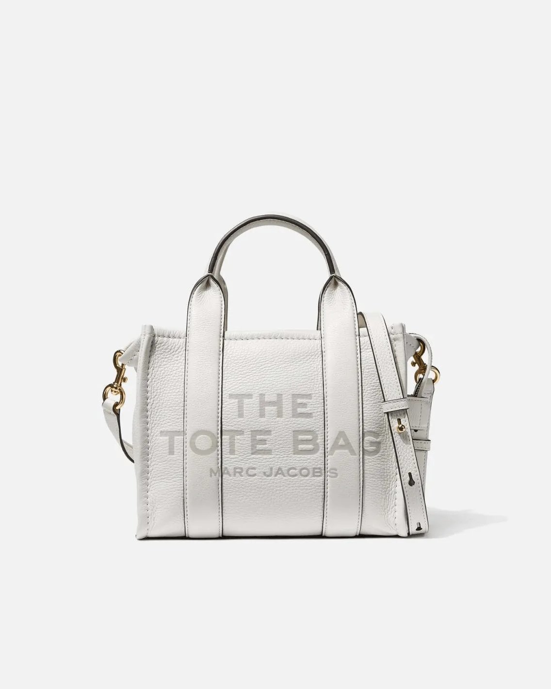 Marc Jacobs White The Leather Mini Tote Bag-20239746