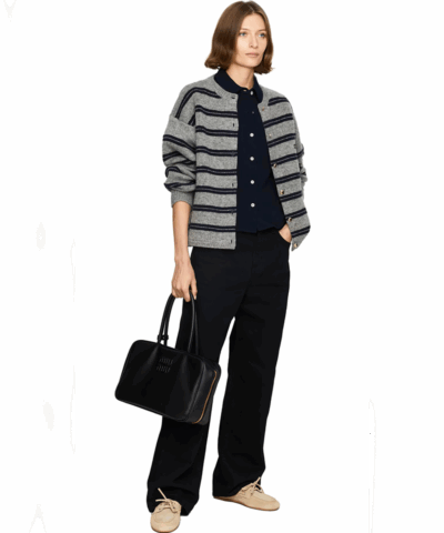 Miu Miu Striped-Pattern Cardigan - Image 4