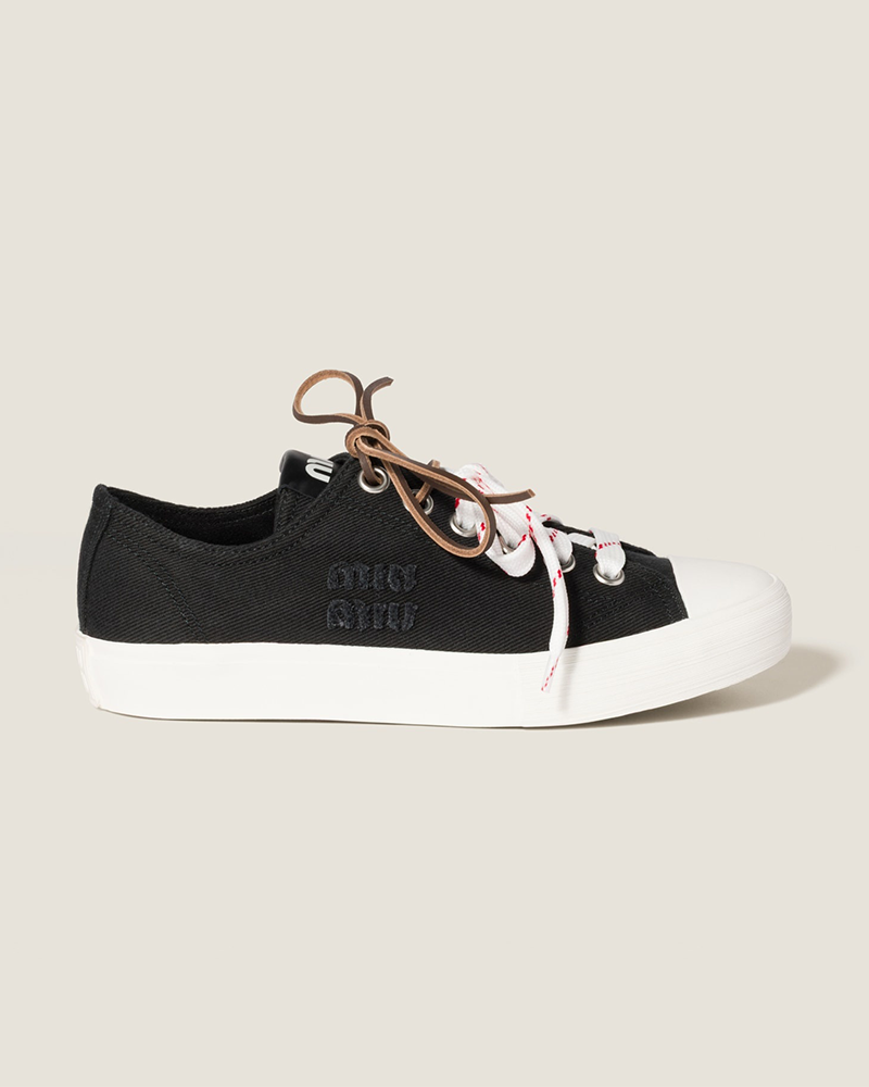 Miu Miu Washed Denim Sneakers