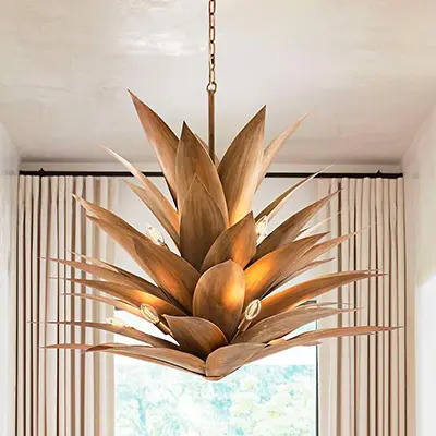 hinkley agave 45 inch wide burnished gold 12 light pendant 068n5cropped