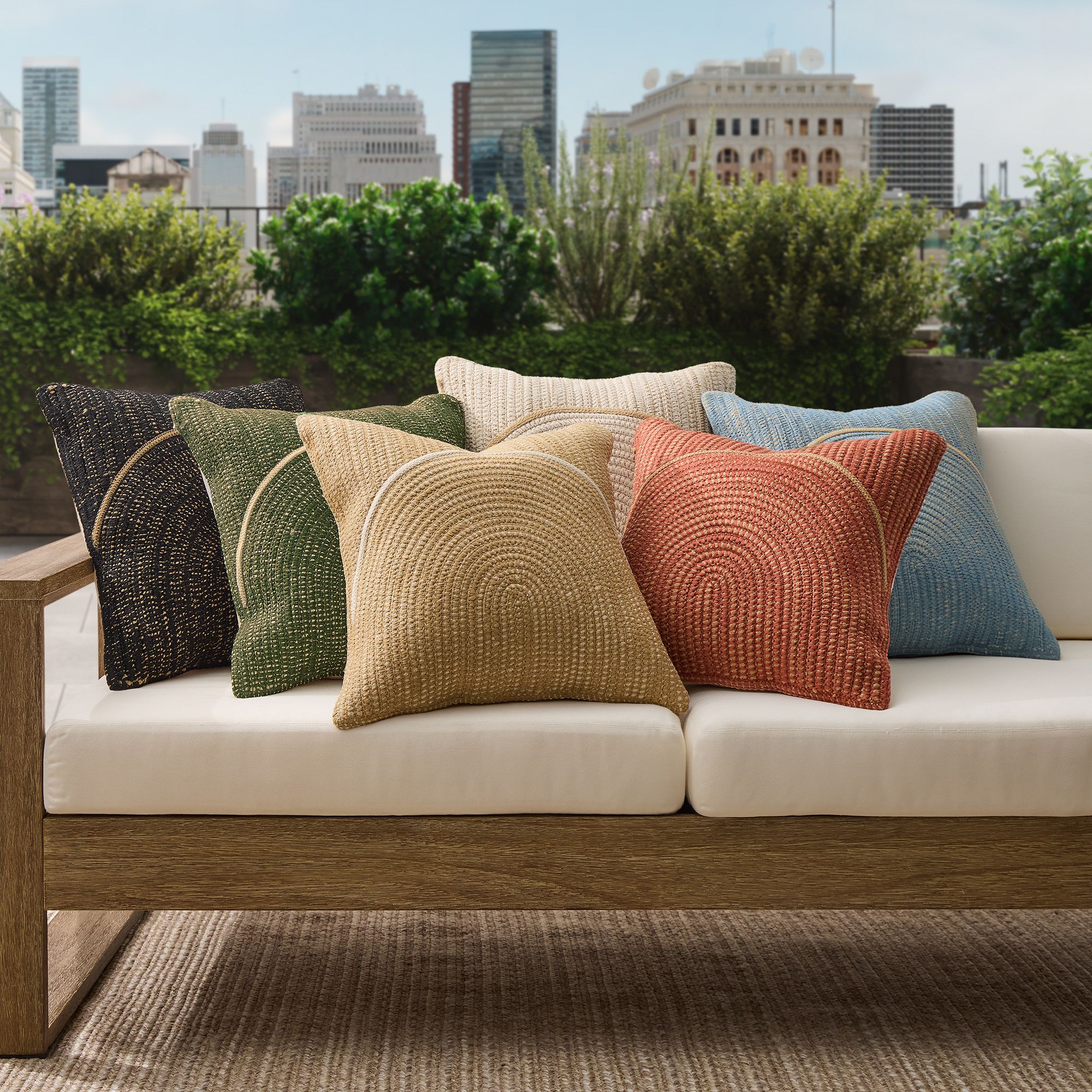 woven arches indoor outdoor pillow