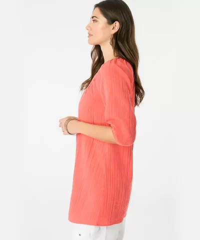 Alternative view of Lace Trim Popover Blouse