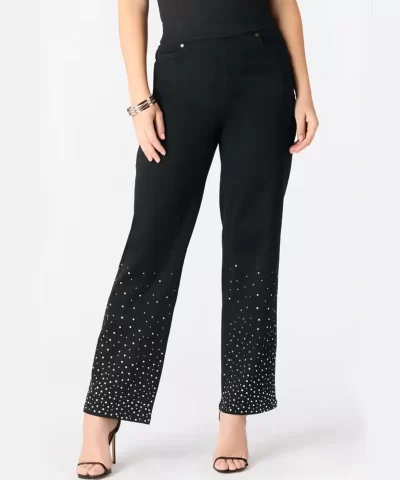 Plus Size 360° Stretch Wide Leg Jean - Image 3