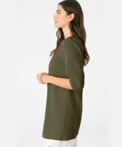 Lace Trim Popover Blouse - Image 6
