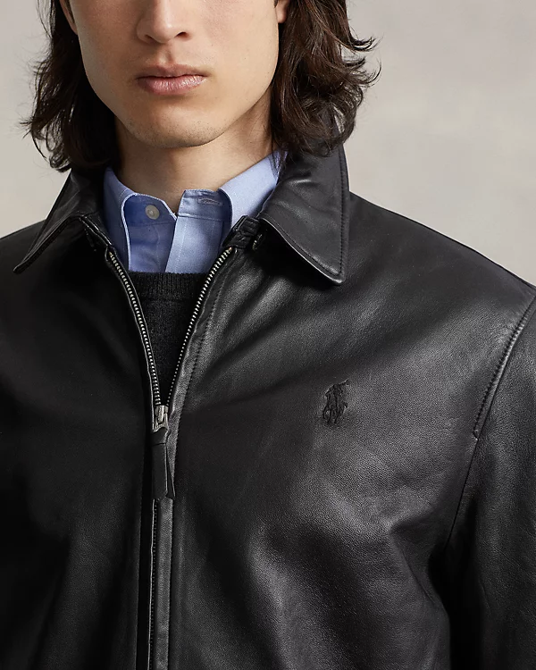 Alternative view of Polo Ralph Lauren Maxwell Lambskin Leather Zip Jacket