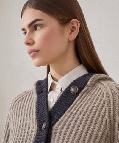 Brunello Cucinelli  English Rib Hooded Cardigan - Image 4