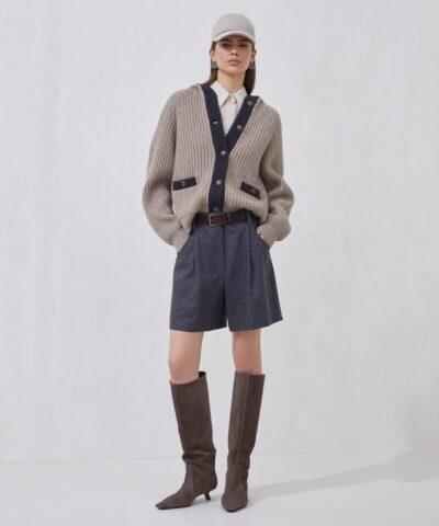 Brunello Cucinelli  English Rib Hooded Cardigan - Image 5