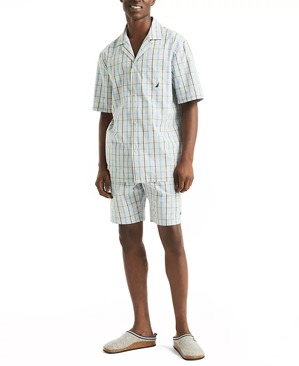Alternative view of Nautica Men's Crafted Plaid Camp Sleep Pajama Shirt