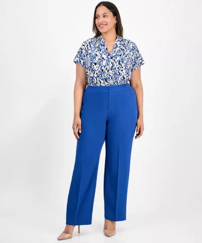 Plus Size Straight-Leg Pants