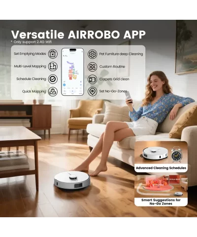 AIRROBO L60+ Smart LDS Laser Navigation Robot Vacuum - Image 9