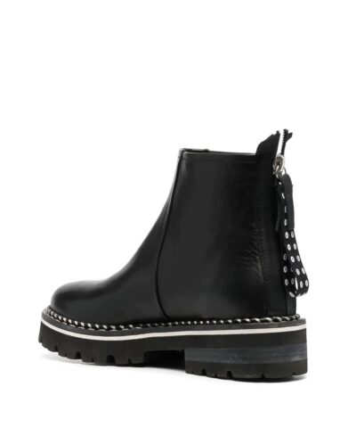 AGL Black Contrast-Stitch Boots - Image 3